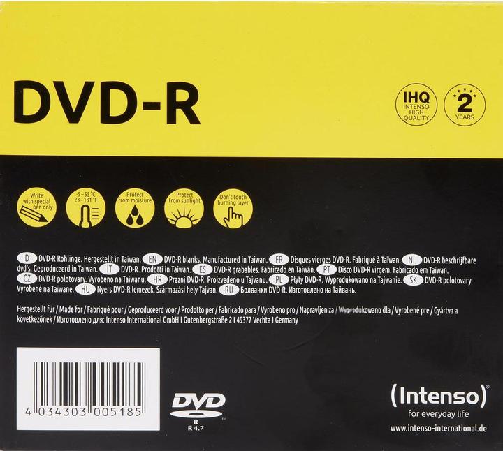 Actual product image Intenso Dvd-R (10x)