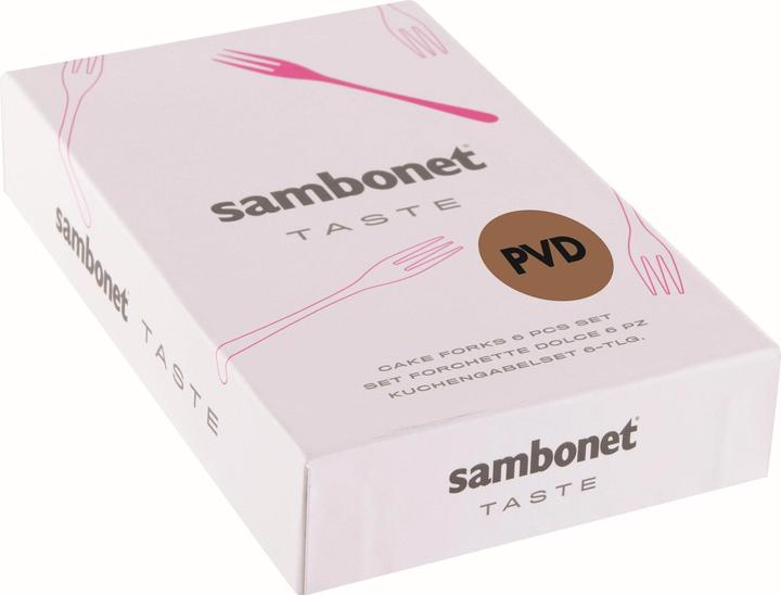 Actual product image Sambonet Button cake fork set 6 pcs copper (6 pcs., Pitchfork)
