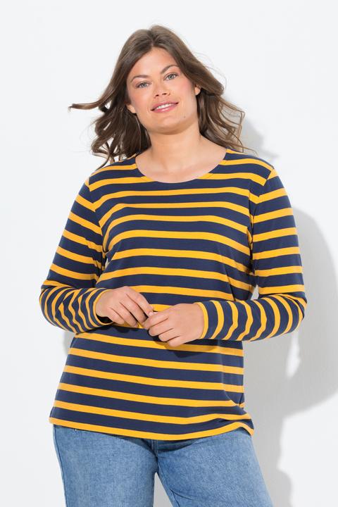 Image du produit Laurasøn T-shirt rayé, manches longues et décolleté rond (54)