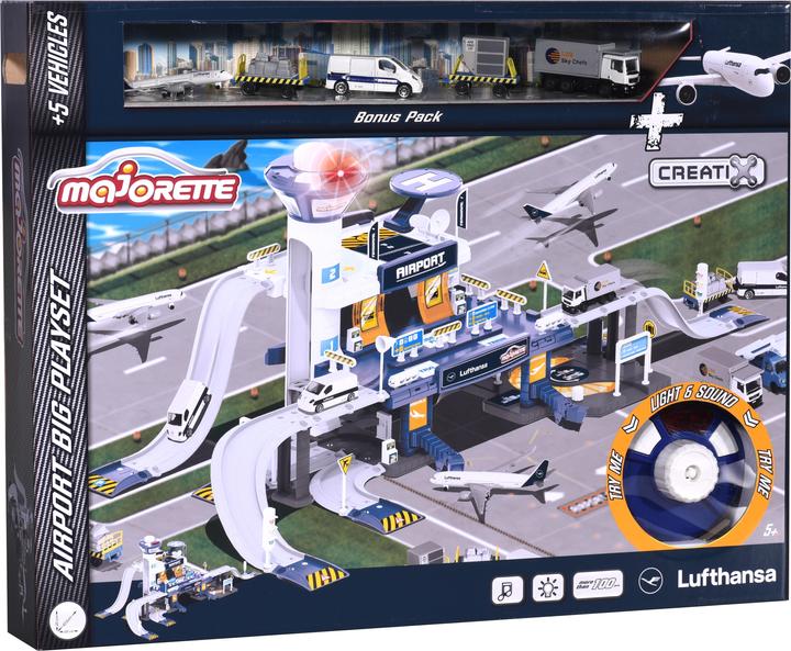 Produktbild Majorette Creatix Lufthansa Airport + 5 Fahrzeuge