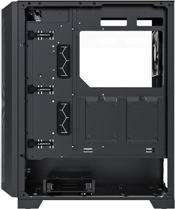 Actual product image Montech SKY ONE Lite, Midi Tower, Tempered Glass - black (mATX, Mini-ITX)