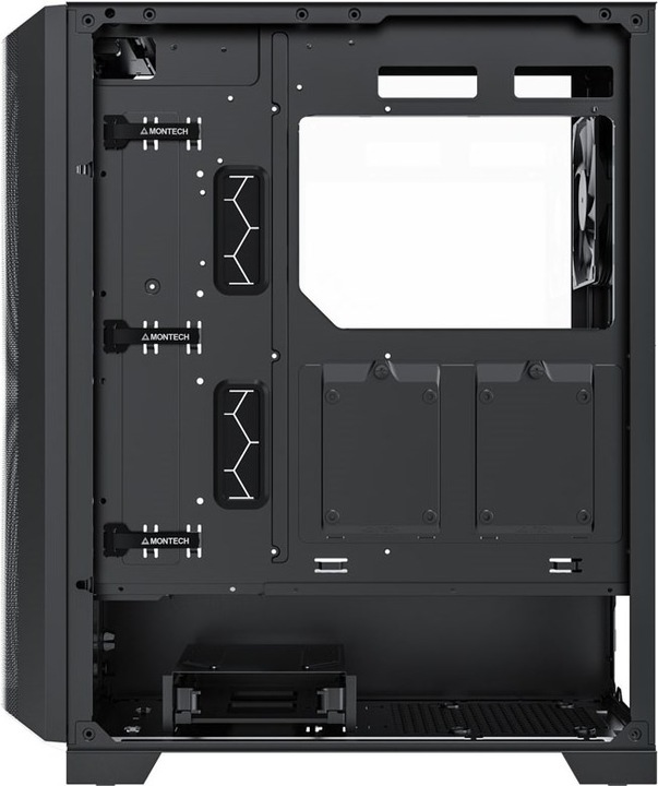 Actual product image Montech SKY ONE Lite, Midi Tower, Tempered Glass - black (Mini-ITX, mATX)
