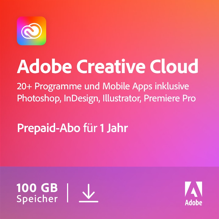 Actual product image Adobe Creative Cloud Individual (1 User, 1 Devices/Users, 12 months)