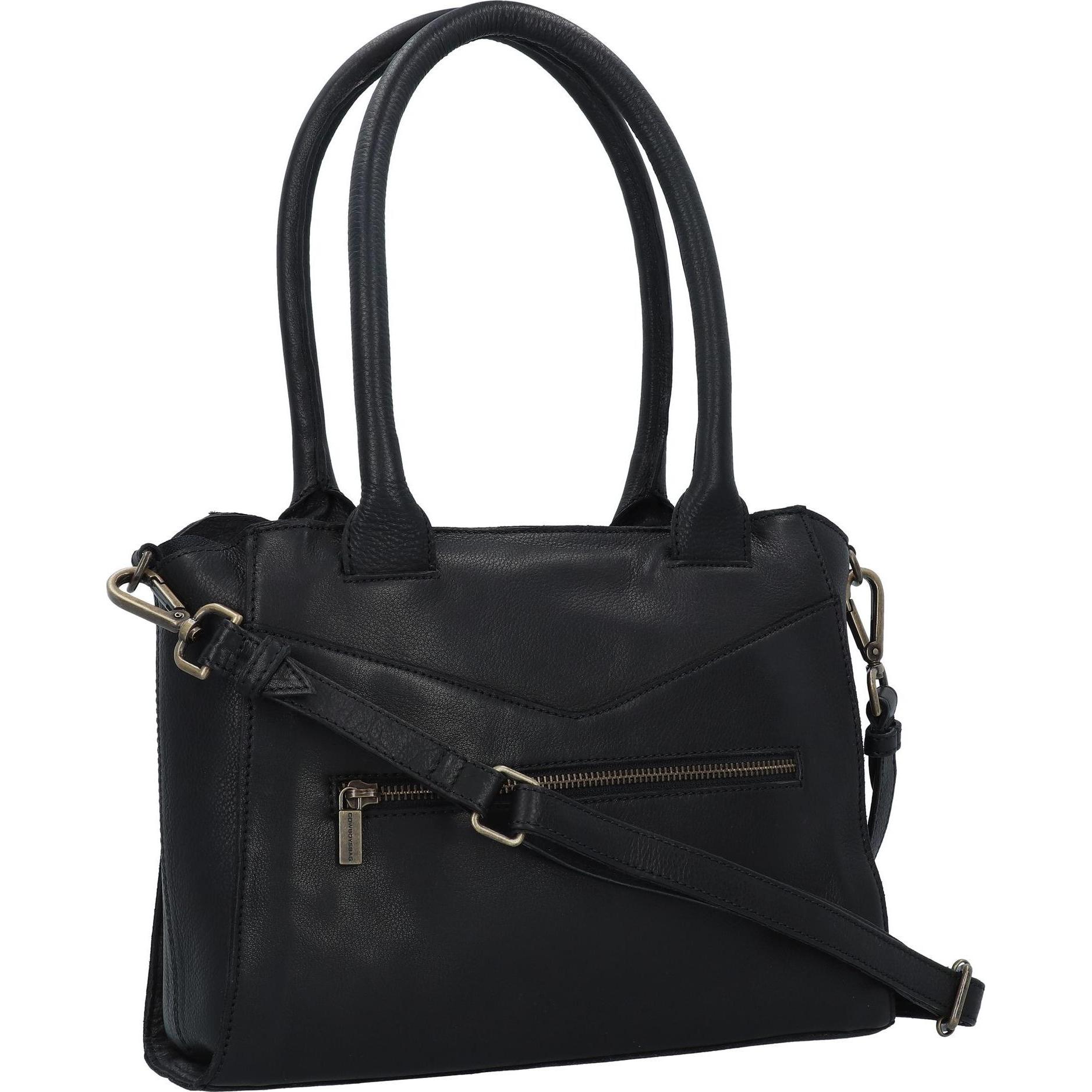 Cowboysbag, Handtasche, Floyd Schultertasche Leder 30 cm, Schwarz