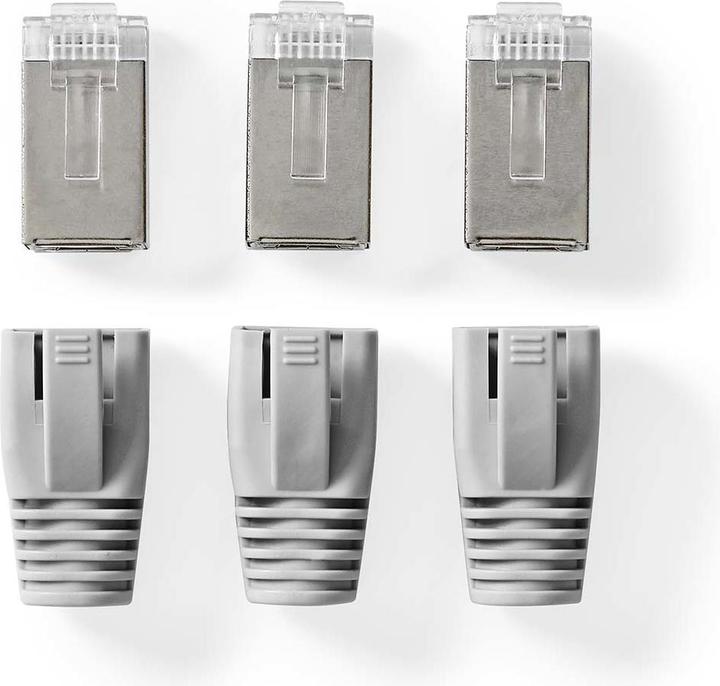 Immagine prodotto Nedis CCBW89370GY Spina RJ45 passante FTP CAT6 fissa/stranded diritta placcata oro 10 pz. (FTP, CAT6, 10 m)