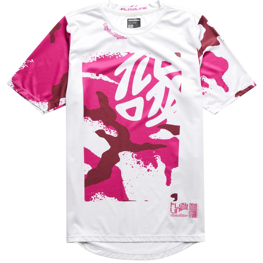 Troy Lee Designs, Jungen, Velotrikot, Youth Flowline SS Jersey (S), Rosa, Grau, S