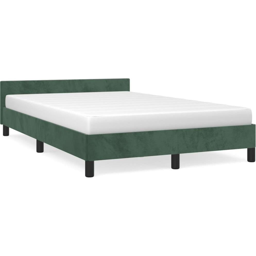 VidaXL, Bett, Bettgestell mit Kopfteil Samt (120 x 190 cm)