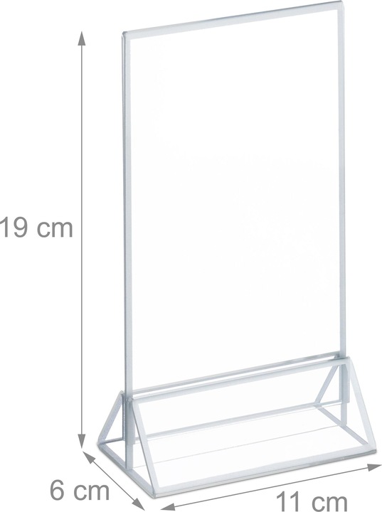 Immagine prodotto Relaxdays 6x porta-menù-da-tavolo