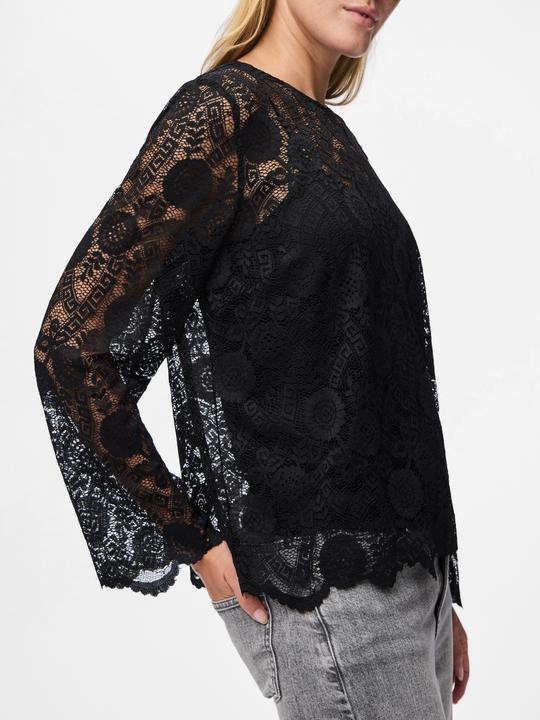 Produktbild Pieces Pcolline Ls Lace O-Neck Top Wvn Noos (S)