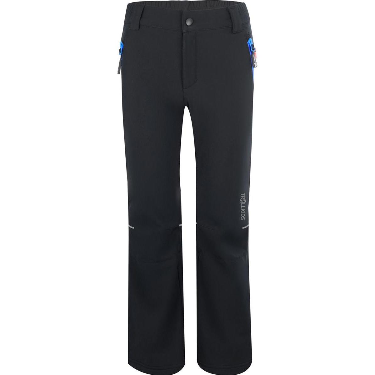 Thumbnail - Trollkids, Unisex, Skihosen, Hemsedal Softshell (110), Schwarz, 110