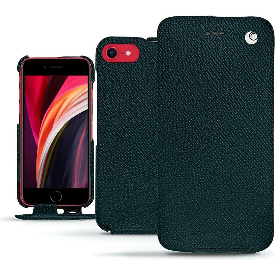 Thumbnail - Noreve Lederschutzhülle vertikal (Apple iPhone SE (2nd Gen), Apple iPhone SE (3rd Gen)), Smartphone Hülle, Grün