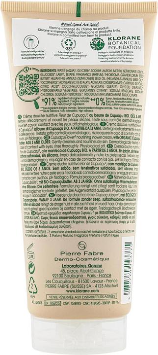 Actual product image Klorane Shower cream with cupuacu blossom (200 ml)