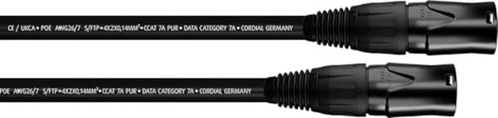 Actual product image Cordial 15594 RJ45 Netzwerkkabel, Patchkabel CAT 7a S/FTP 15.00 m Schwarz PUR-Ma (S/FTP, CAT7a, 15 m)