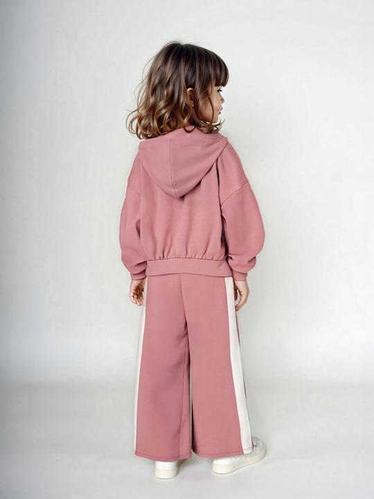 Actual product image Vertbaudet Mädchen-Set: Kapuzensweatshirt & Flared-Joggpants (128)