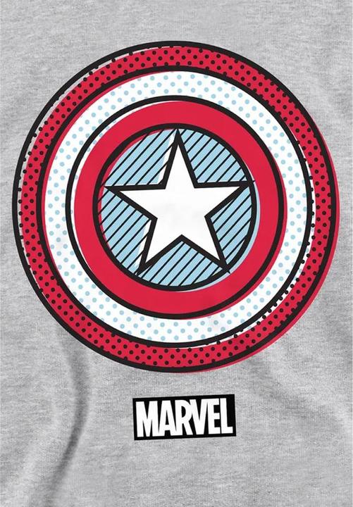 Produktbild Captain America Ziptone Kapuzenpullover Zum Überziehen meliert (116)