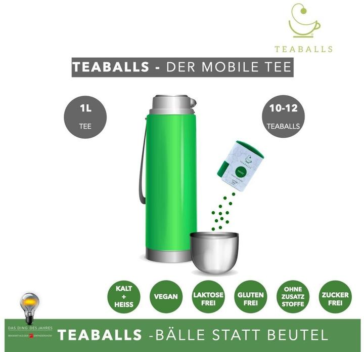 Immagine prodotto Teaballs Zenzero naturalmente torbido 140 pezzi (70 g)