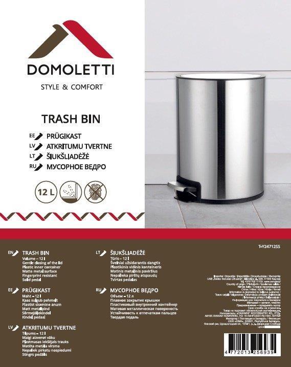 Produktbild Domoletti BIN ROUND WITH PEDAL T-Y24712SS 12L SATI (12 l)