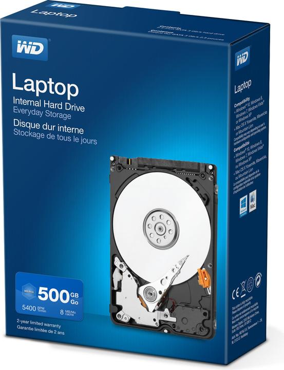 Produktbild WD Blue Retail (0.50 TB, 2.5", SMR)