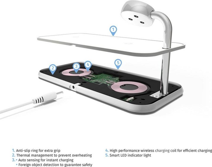 Produktbild Zens Aluminium Dual Wireless Charger + Watch (20 W)