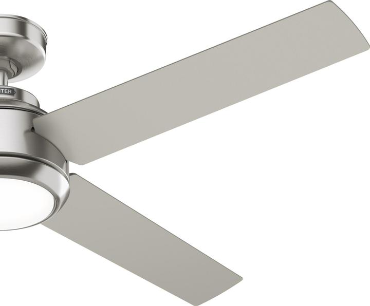 Produktbild Hunter Fans DC Deckenventilator Greta Nickel mit LED & Fernbedienung (44.80 dB)