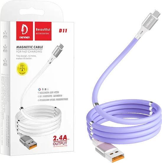 Produktbild Denmen USB-A auf USB-C Kabel 1m Violett (29364) (1 m, USB 2.0)