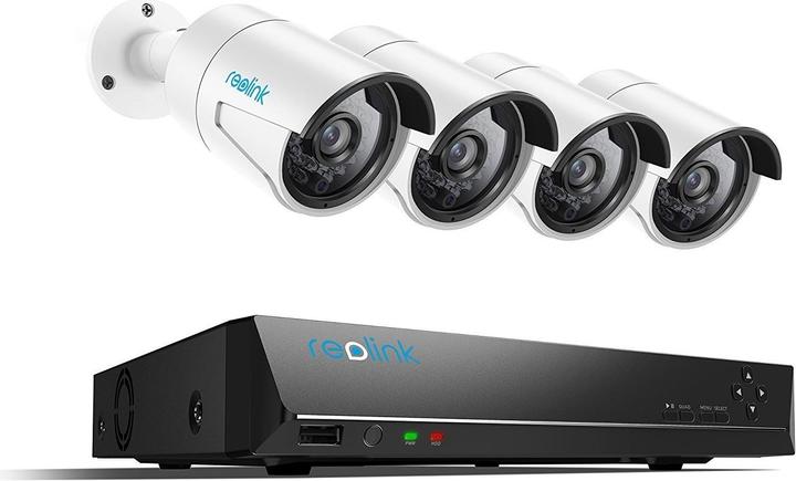 Reolink RLK8-410B4 Système de caméra de surveillance PoE à 8 canaux (1920 x 1080 Pixels)