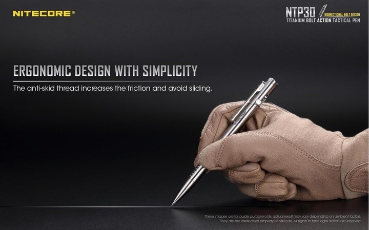 Actual product image Nitecore Titanium Pen NTP30 (Silver, 1 x)