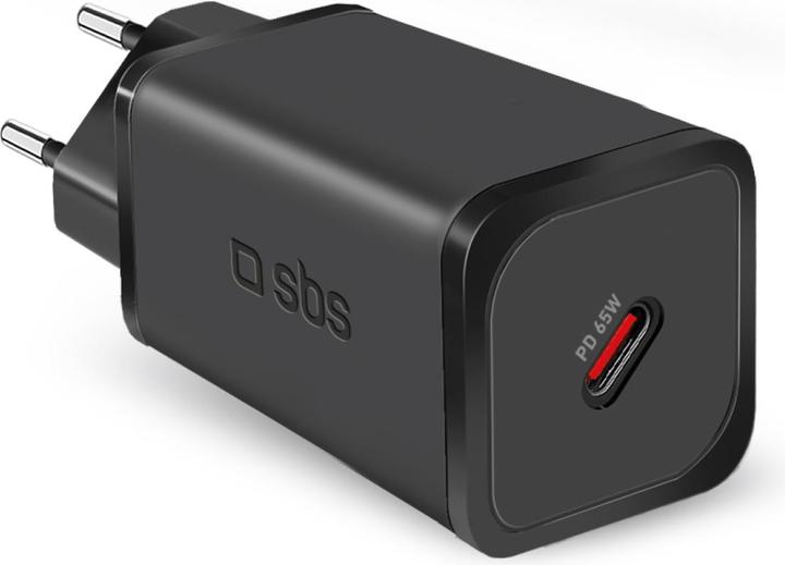 Produktbild SBS Ladegerät GaN USB-C PD 65W schwarz (65 W)