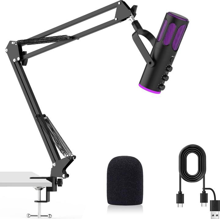 Produktbild Ortizan Gaming Mikrofon C1 mit USB und Noise Cancellation