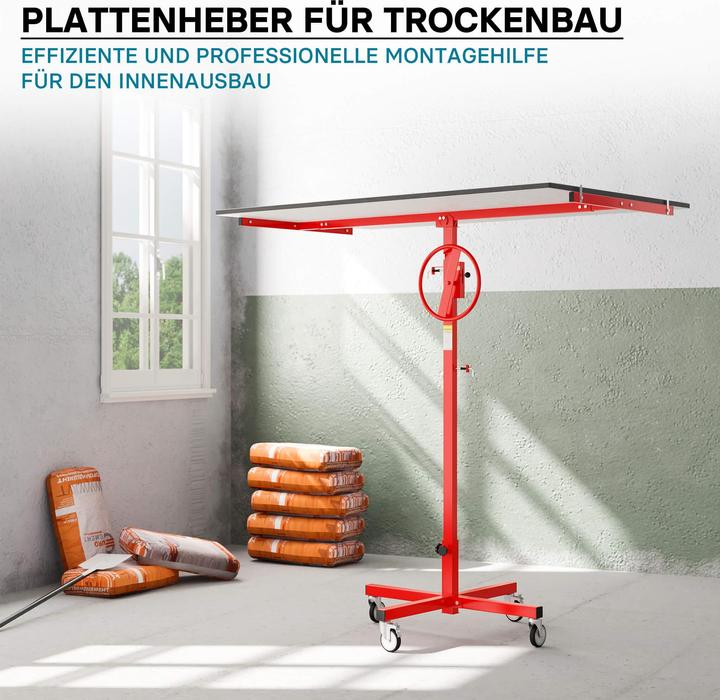 Actual product image Wiltec Panel lifter 40kg 170-290cm Assembly aid Panel lifter Drywall lift (40 kg)