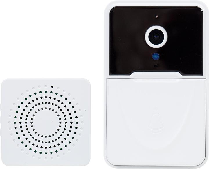 Actual product image PNI WLAN video doorbell Safe House IDB009, control via the Android and iOS application, night-time