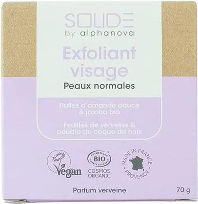 Image du produit Alphanova Solide exfoliant visage peaux normales huile d'amande douce & jojoba bio solide (Lingettes nettoyantes pour le visage)
