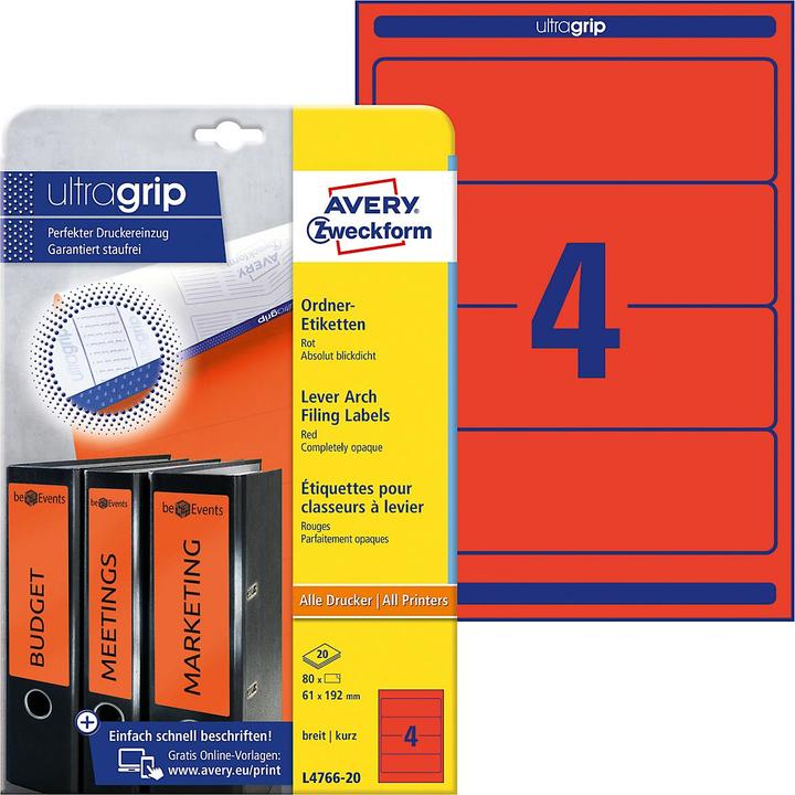 Actual product image Avery Folder labels