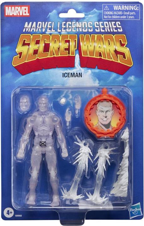 Actual product image Marvel Legends Series Secret Wars Ice Man, X-Men retro Marvel Comics action figure to collect, 15 cm