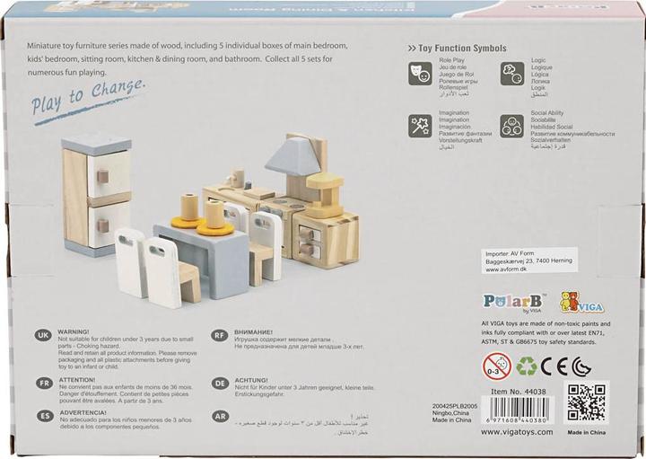 Actual product image Viga Toys Doll's house furniture set for the kitchen, Viga PolarB