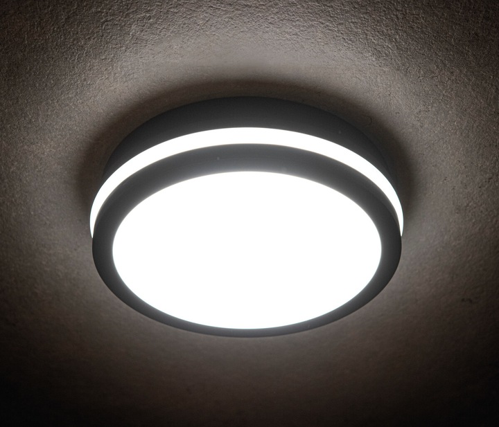 Productafbeelding Kanlux LED plafondlamp met bewegingsmelder BENO 24W NW-L-SE GR 1920lm 4000K IP54 33347 (1920 lm)