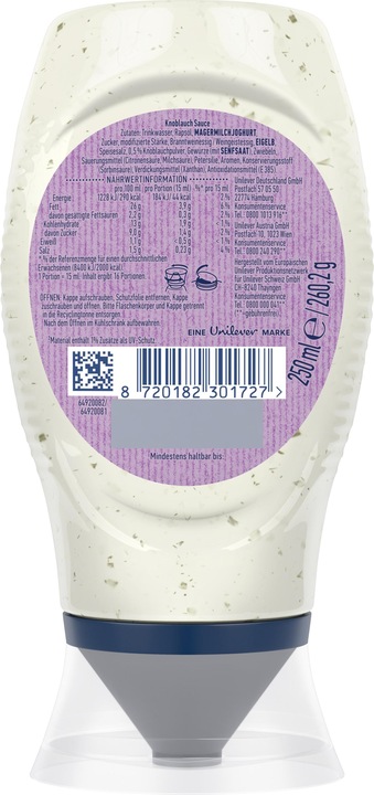 Actual product image Hellmann's Garlic Herb (293 g)
