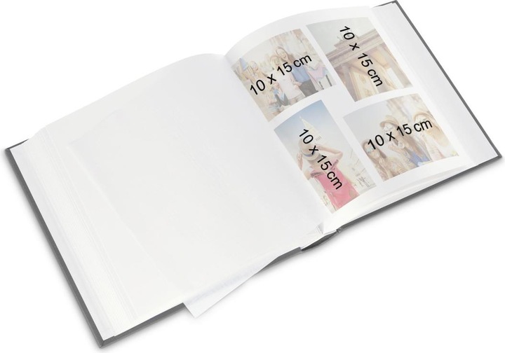 Immagine prodotto Hama Album Jumbo London, 30x30 cm, 80 pagine bianche, grigio (10 x 15 cm)