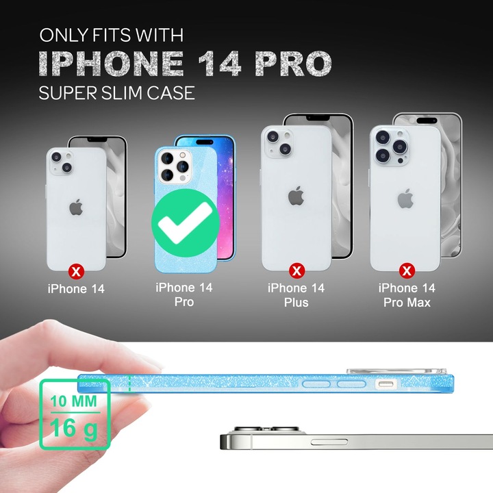 Image du produit Nalia Étui à paillettes (Apple iPhone 14 Pro)