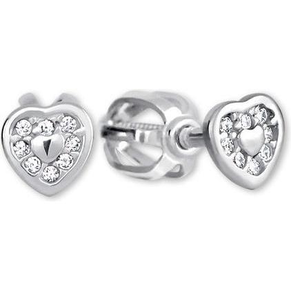 Brilio, Ohrringe, Gold earrings Heart with crystals 239 001 00724 07