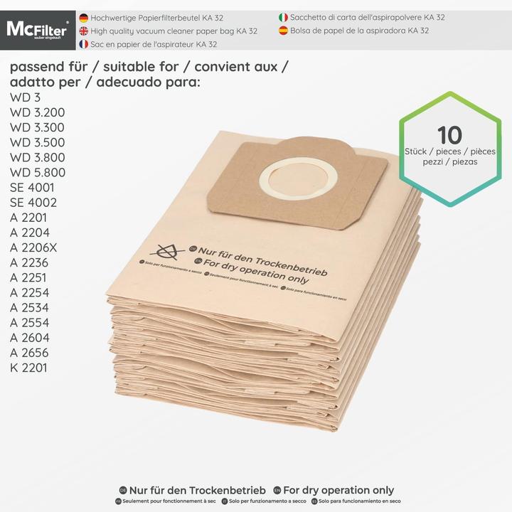 Actual product image Mc Filter Bag set with filter
