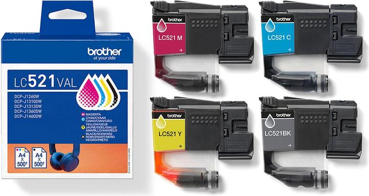 Image du produit Brother LC521VAL (M, C, Y, CF)
