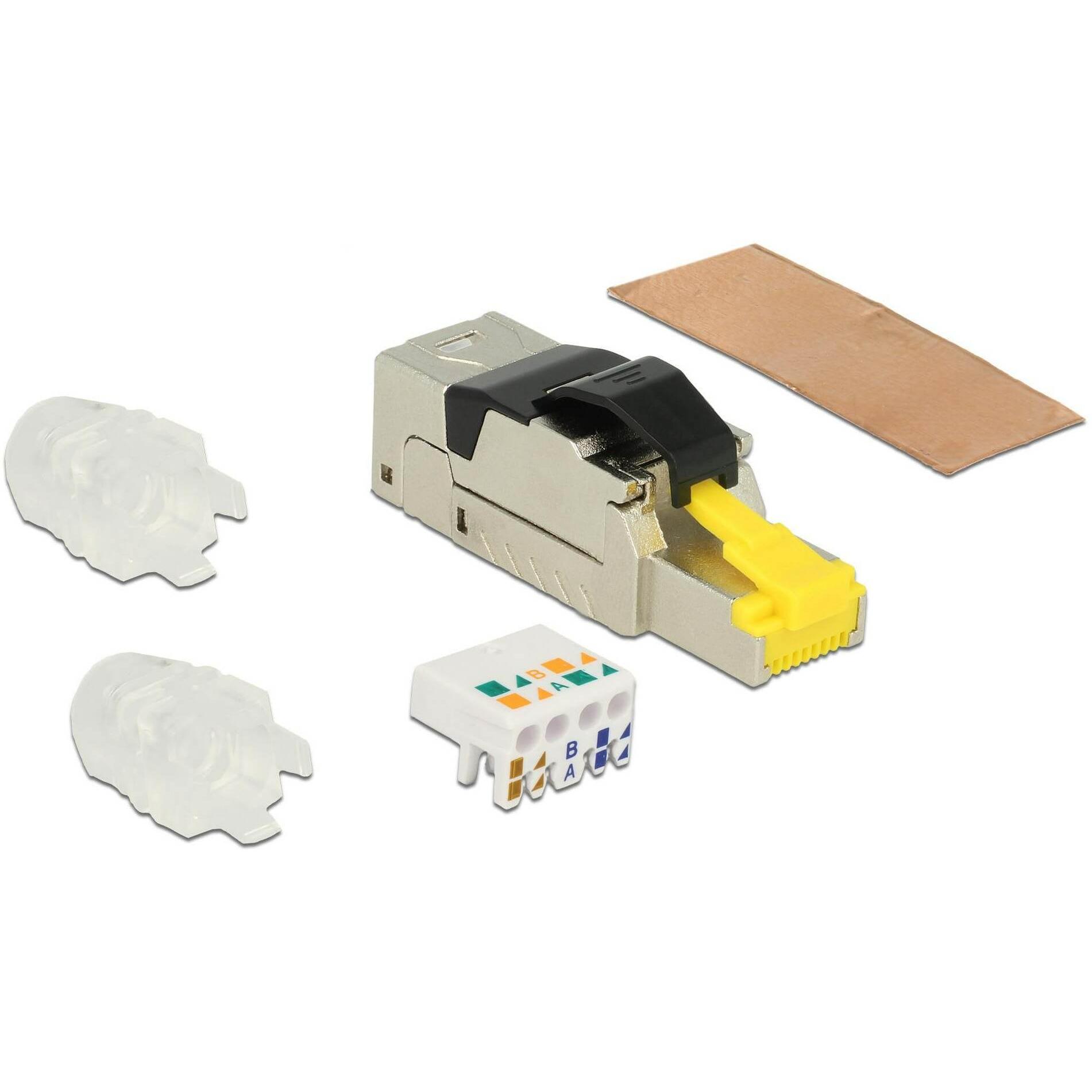 Thumbnail - Delock Feldkonfektionierbarer RJ45 Stecker (S/FTP, CAT6a, 0.06 m), Netzwerkkabel