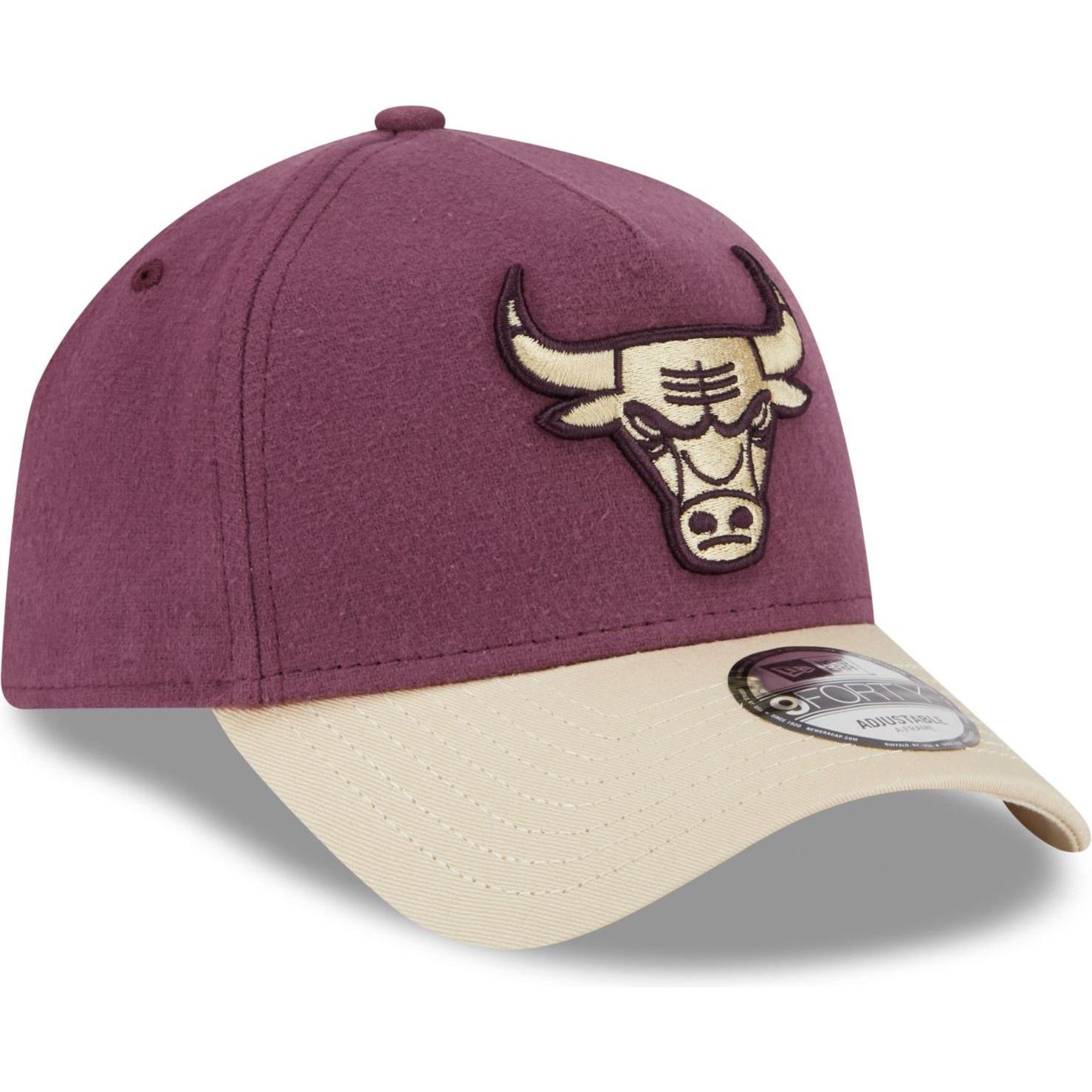 New Era, Herren, Cap, A-Frame 9Forty Cap MOLESKIN Chicago Bulls maroon, Rot, (One Size)