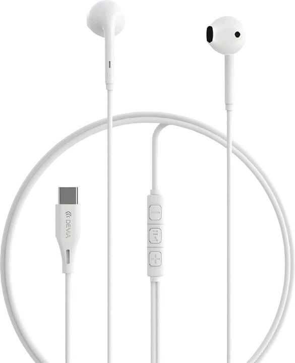 Devia wired earphones Kintone A3 jack 3,5mm white (Cable)
