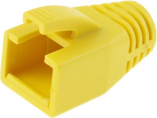 Produktbild ACT RJ45 yellow boot for 7.0 mm cable. Coluor: Yellow Cable boot rj45 7.0mm yellow