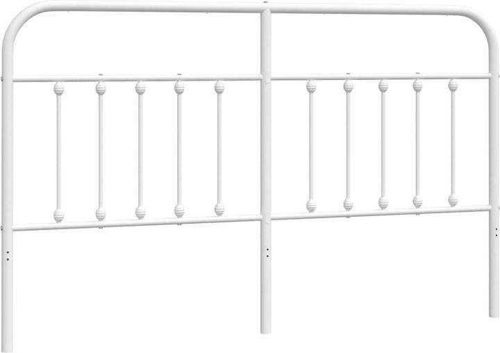 Actual product image vidaXL Kopfteil Metall Weiss 180 cm, Farbe: Weiss, Material (187 x 3 x 100 cm)