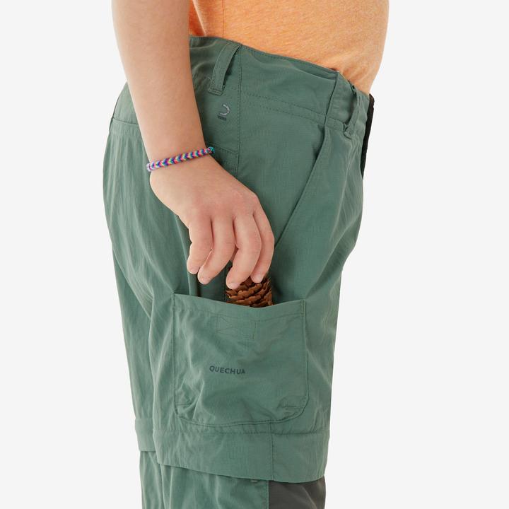 Immagine prodotto Quechua Kids’ convertible hiking trousers, 2-6 years, MH500 - Green (98)