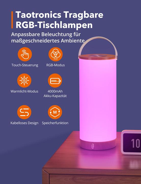 Image du produit Taotronics TT-DL23 In- & Outdoor lampe (300 lm)