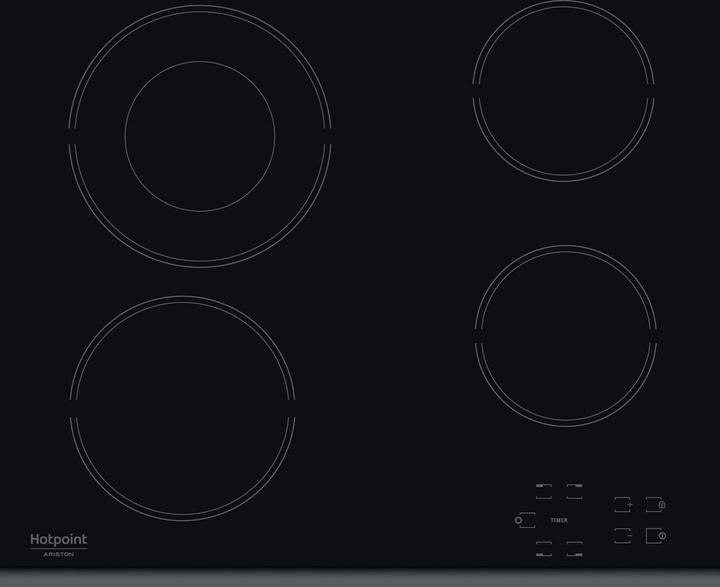 Actual product image Hotpoint HR 632 B Black Built-in Ceramic 4 zone(s) (58 cm, Electric hob)